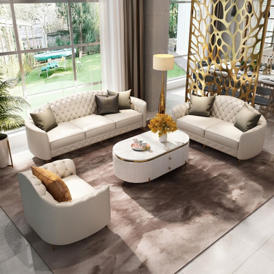Sofagarnitur 3+2+1 Sëtz Set Design Sofas Polster Couchen Modern Lieder Couch