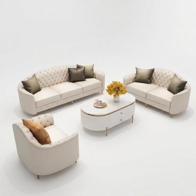 Sofagarnitur 3+2+1 Sëtz Set Design Sofas Polster Couchen Modern Lieder Couch
