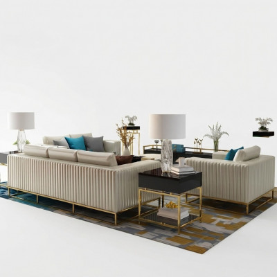 Sofagarnitur 3+2+1 Sëtzer Set Couchen Design Sofa Këssen Modern Couch