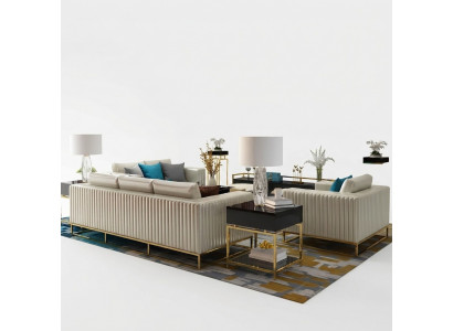 Sofagarnitur 3+2+1 Sëtzer Set Couchen Design Sofa Këssen Modern Couch