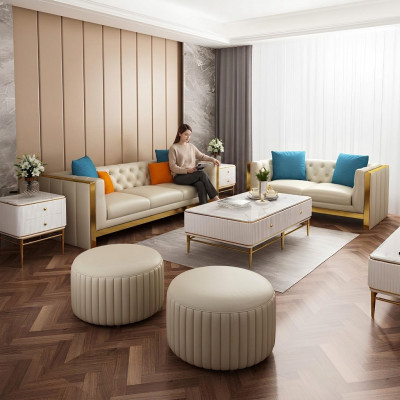 Canapé-Set 3-2-Sëtzer Design Sofa Polster Canapéen Couch Modern