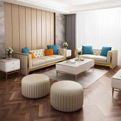 Canapé-Set 3-2-Sëtzer Design Sofa Polster Canapéen Couch Modern