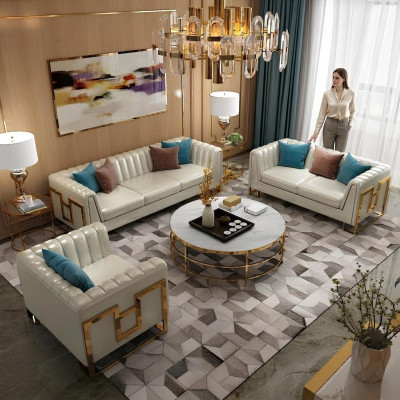 Sofagarnitur 3+2+1 Sëtzer Wunnlandschaft Canapé Couch Polsterset Sofas