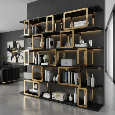 Designer-Schafstrennwand Regaler Wohnzëmmerschiefersystem Büro Miwwele