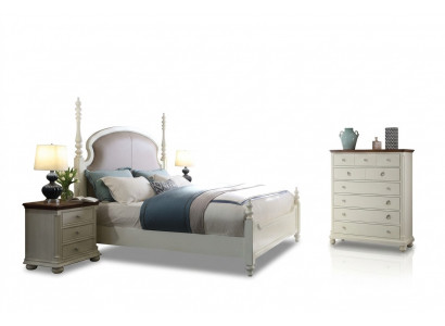 Bett Nuechtvdësch Hocker 4 Deeler Schlofzëmmer Set Design Modern Luxus Better Nei