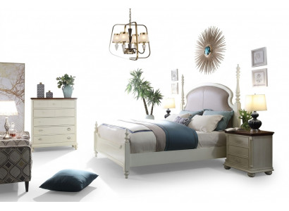 Bett Nuetsdësch Kommode 3 tlg. Schlofzëmmer Set Design Modern Luxus Better Nei