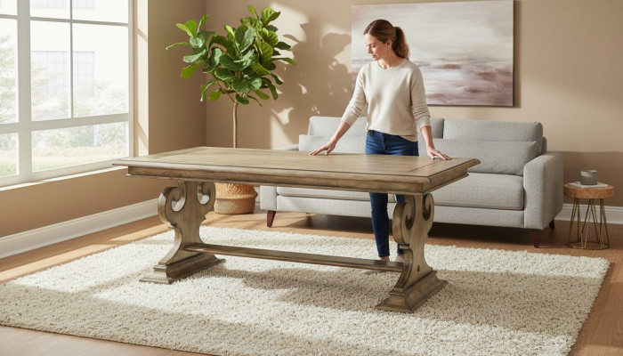 Rechteckege Designer Klassesch Canapé Dësch Säitendësch Dësch