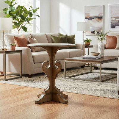 Canapé Dësch Holz Sofa Ronn Niewentisch Design Dëscher Landhaus Wunnzëmmer