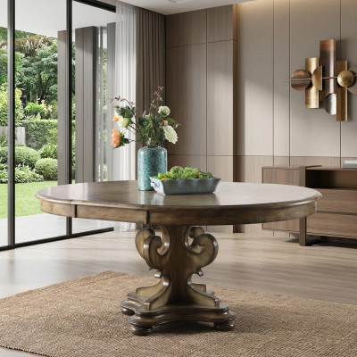Designer-Iessdësch Luxus-Iesszëmmerdëscher Polster Holz Dësch Ronn Miwwelen