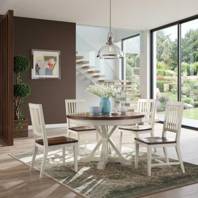 Klassesch Design Ronndësch Ronnen Dësch Holz Dëscher 122x77cm Iesszëmmer Ronn