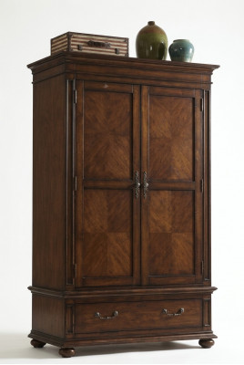 Kleederschaaf antike Stil Schief Echt Holz Schaf Grënnerzäit Braun Echt