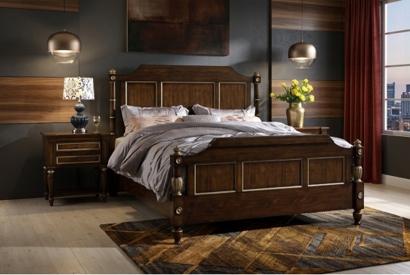 Designer Bett Klassesch Holz Hotel Better Duebel Schlof Zëmmer Luxus 180x200 Nei