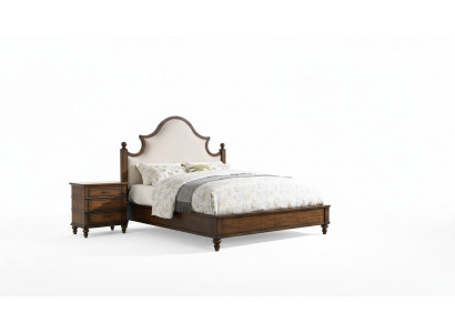 Bett 2x Nuetsdësch 3 Deeler Schlofzëmmer Set Design Polster Miwwelen Luxus Better Neit