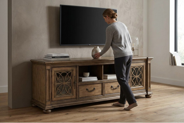 RTV Design Sideboard Fernsehkabinet Holz niddreg Board Luxus Kommode Schaf Grënnerzäit