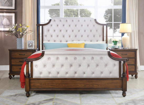 Bett 2x Nuetsdësch 3-Teile-Schlofzëmmer Set Better nei Luxus Chesterfield 180x200