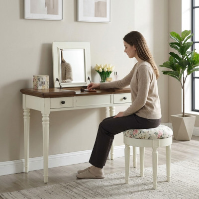 Make-up-Dësch Spigel Luxus Konsole Kommode Schlofkummer Konsolendësch Holz Nei