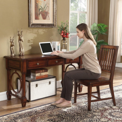 Schreifdësch 2tlg. Set Büro Ariichtung Dësch Holz Design Miwwelen Schaf Computer