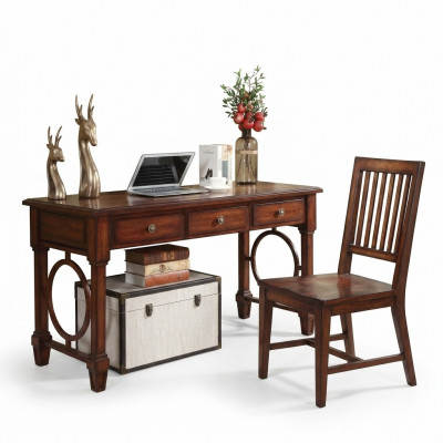 Schreifdësch 2tlg. Set Büro Ariichtung Dësch Holz Design Miwwelen Schaf Computer