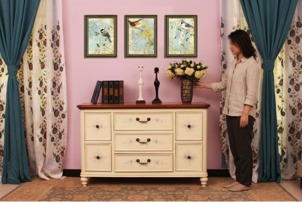 Wäiss Design Wunnzëmmer Kommode Sideboard Anrichte Kommoden Schaf