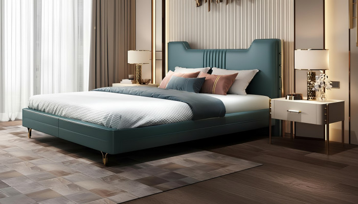 Moderne Designer Holzbetter Edelt Möbel Duebel Better Neie Schlofkummer Polster.