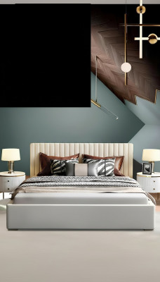 Designer Bett Schlofkummer Duebelbett Better Lieder Hotel Luxus Plestaanzuch 180/200cm