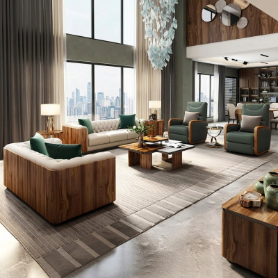 Luxusmiwwel Sofaensemble Couch Sofa Polstersëtz Designer Miwwel 4 Stéck Lieder