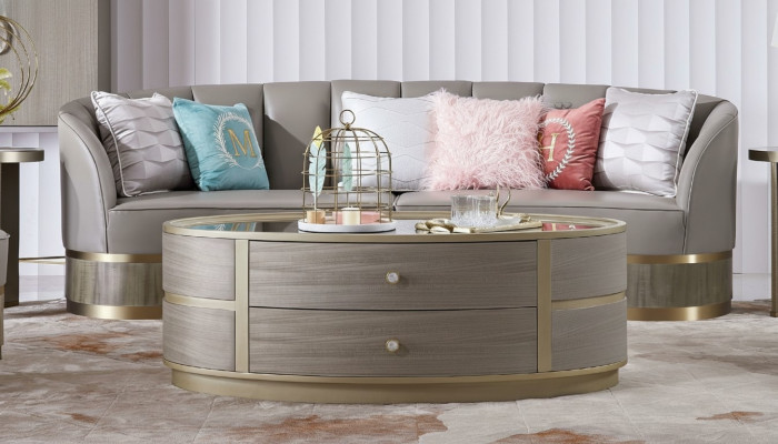 Modernt Sofadësch Dësch Sofa Design Dëscher Dekor Holz Wunnzëmmer Niewendësch