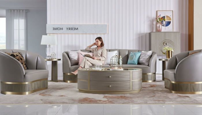 XXL Grouss Canapé Couch Polster Garnitur 4+1 Sëtz Klassesch Textil Canapéen Couchen
