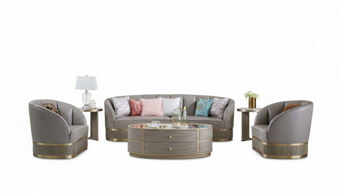 XXL Grouss Canapé Couch Polster Garnitur 4+1 Sëtz Klassesch Textil Canapéen Couchen