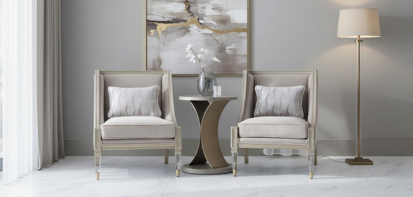 Couchtisch Dëscher Designer Niewendësch Edelstahl modern Dësch Couchtischen