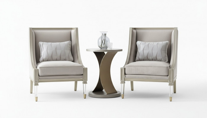 Couchtisch Dëscher Designer Niewendësch Edelstahl modern Dësch Couchtischen