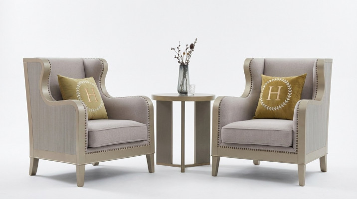 Soffagarnitur Garnitur 3tlg Set 2x Fauteuil Niewentisch Dësch Sofa Garnitur Sets