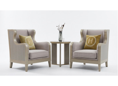 Soffagarnitur Garnitur 3tlg Set 2x Fauteuil Niewentisch Dësch Sofa Garnitur Sets