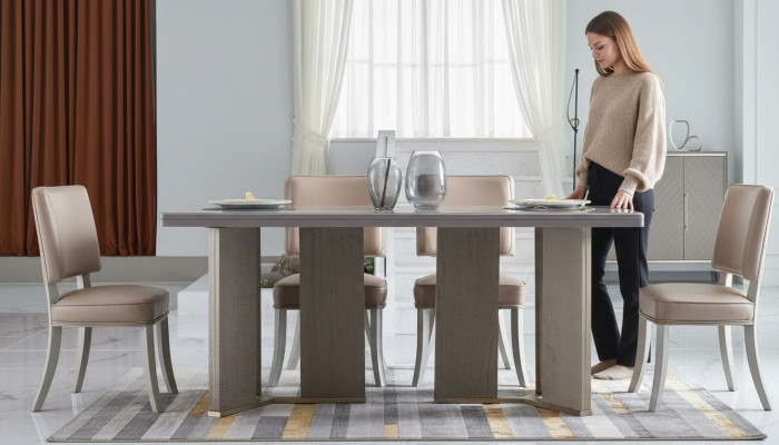 Kinneken Iessdësch Dësch Holz-Dësch Klassesch Dëscher Stil Modern Iesszëmmer Nei