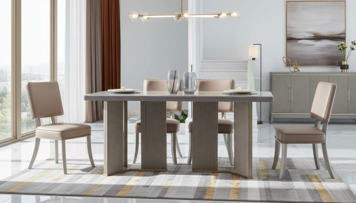 Kinneken Iessdësch Dësch Holz-Dësch Klassesch Dëscher Stil Modern Iesszëmmer Nei