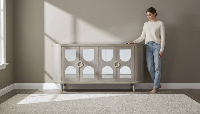 Kommoden Kommoden Designer Board Schief Schiefholz Sideboard Regal