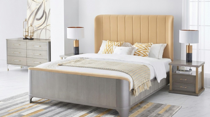 Bett 2x Nuetsdësch 3tlg. Schlofkummer Set Better nei Luxus Modern 180x200 Zëmmer