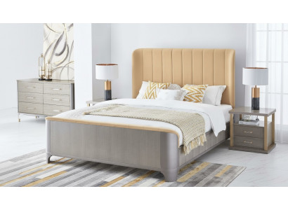 Bett 2x Nuetsdësch 3tlg. Schlofkummer Set Better nei Luxus Modern 180x200 Zëmmer