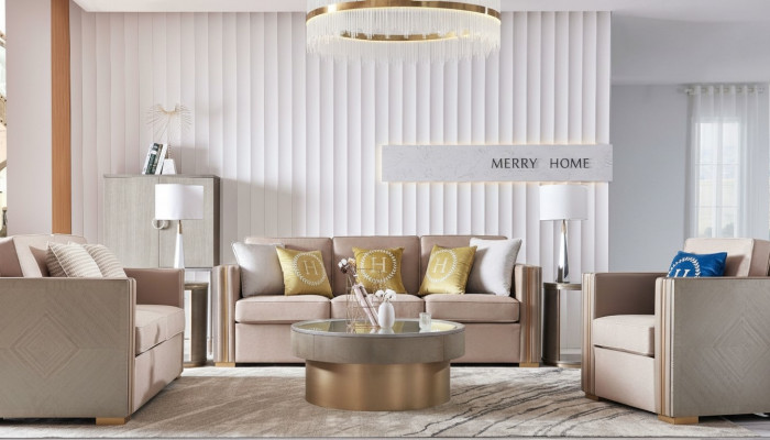 Designer Couch Sëtz Polster 3+1 Sëtzer Beige Edelstol Garnitur Sofa Samett Nei