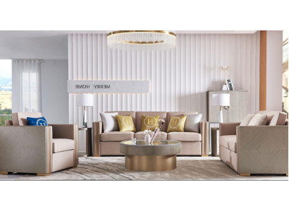 Sofagarnitur Polster 311 Sëtzer Set Design Sofaen Canapéë Textil Modern Garnitur