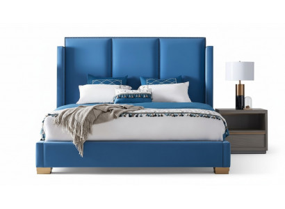 Schlofkummer Design Luxus Bett 180x200 Textil Duebel Bettgestell Blo.