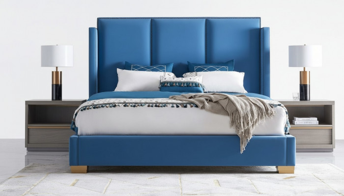 Bett Lieder 2x Nuetsdësch 3-tellegt Schlofzëmmer Set Miwwelen Modern Luxus