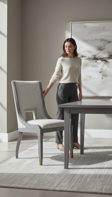 Klassesche Stull Modern Stil Fotell Lounge Club Sëtz Polster Design Holz Textil