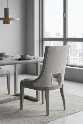Klassesche Stull Modern Stil Fotell Lounge Club Sëtz Polster Design Holz Textil