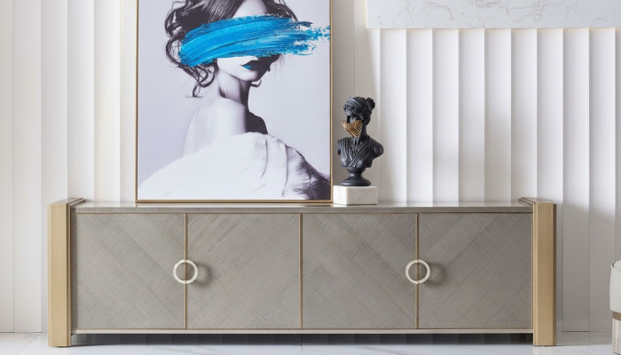 Kommod Designer Sideboard Schaf Deko Wunnzëmmer Regal
