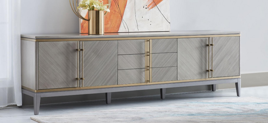 Design Kommode Anrichte Dekor Side Low Board Schaf Wunnzëmmer Regal