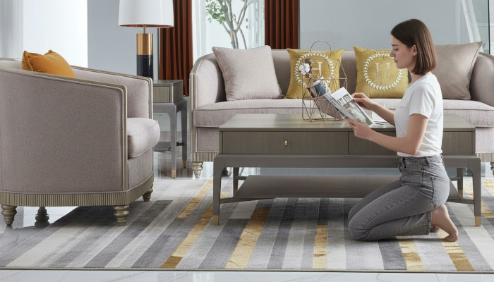 Canapé-Set Polster 3+1 Sëtz Set Design Sofas Canapéen Textil Modern Garnituren