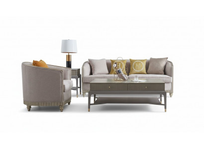 Canapé-Set Polster 3+1 Sëtz Set Design Sofas Canapéen Textil Modern Garnituren