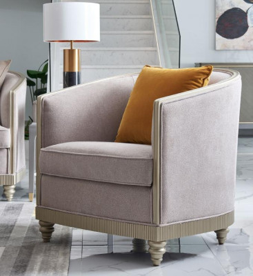 Designer Canapé Sëtz Këssen 3+1+1 Sëtz BeigeTextil Garnitur Sofa Samt Nei