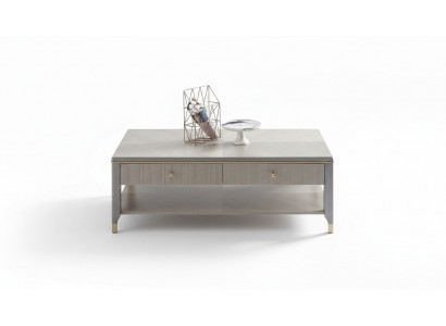 Klassesche Luxus Designer Dësch Deko Sofa Wunnzëmmer Dësch Bäistell.